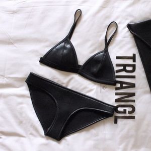 NEW Triangl black bikini bottom and top